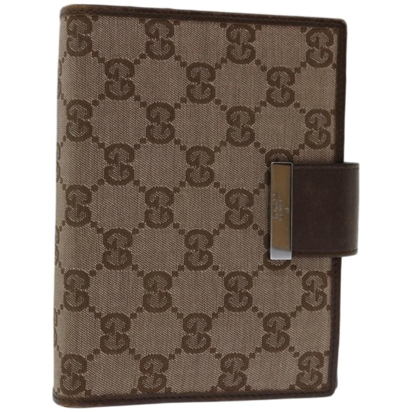 GUCCI GG Canvas Day Planner Cover Beige Auth 67555 - Picture 1 of 16